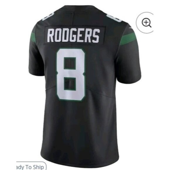 NWT Aaron Rodgers New York Jets Nike Vapor Untouchable Limited Jersey Black XXL - Picture 4 of 5